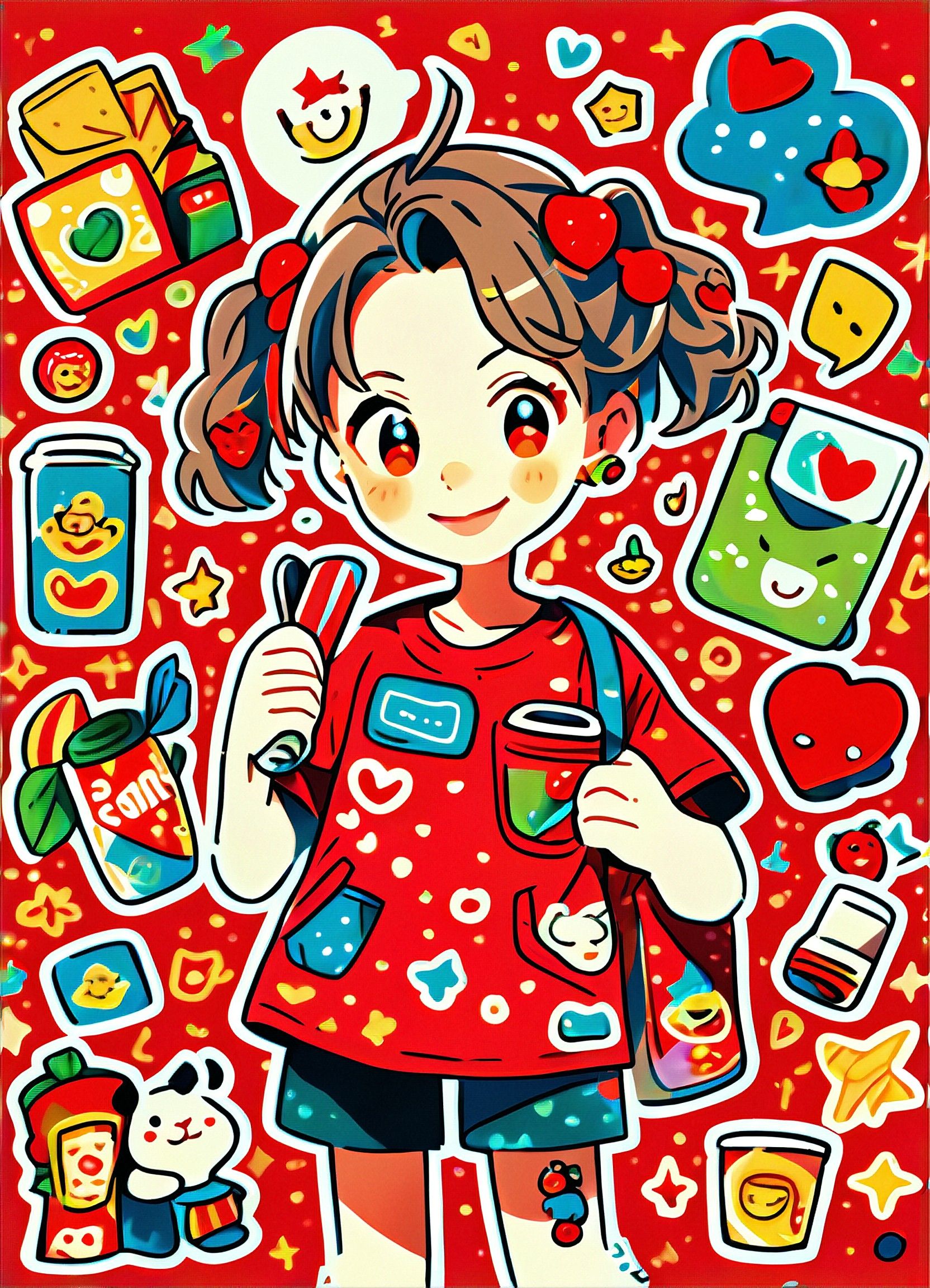 Cartoon Stickers, Cute Stickers, Chibi Avatar, Chibi Avatar 2.0, Cute Doodle, Chibi Anime