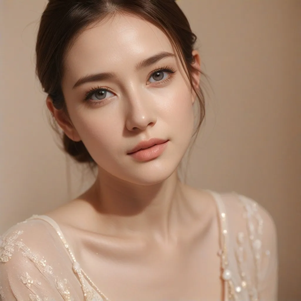 close-up of skincare product in use, hands applying cream, soft focus on skin texture, professional setting, [overexposed lighting:-1.5]