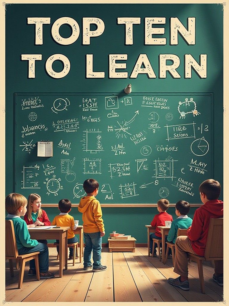 Top Ten Reasons To Learn Math - Poster Generator | a1.art