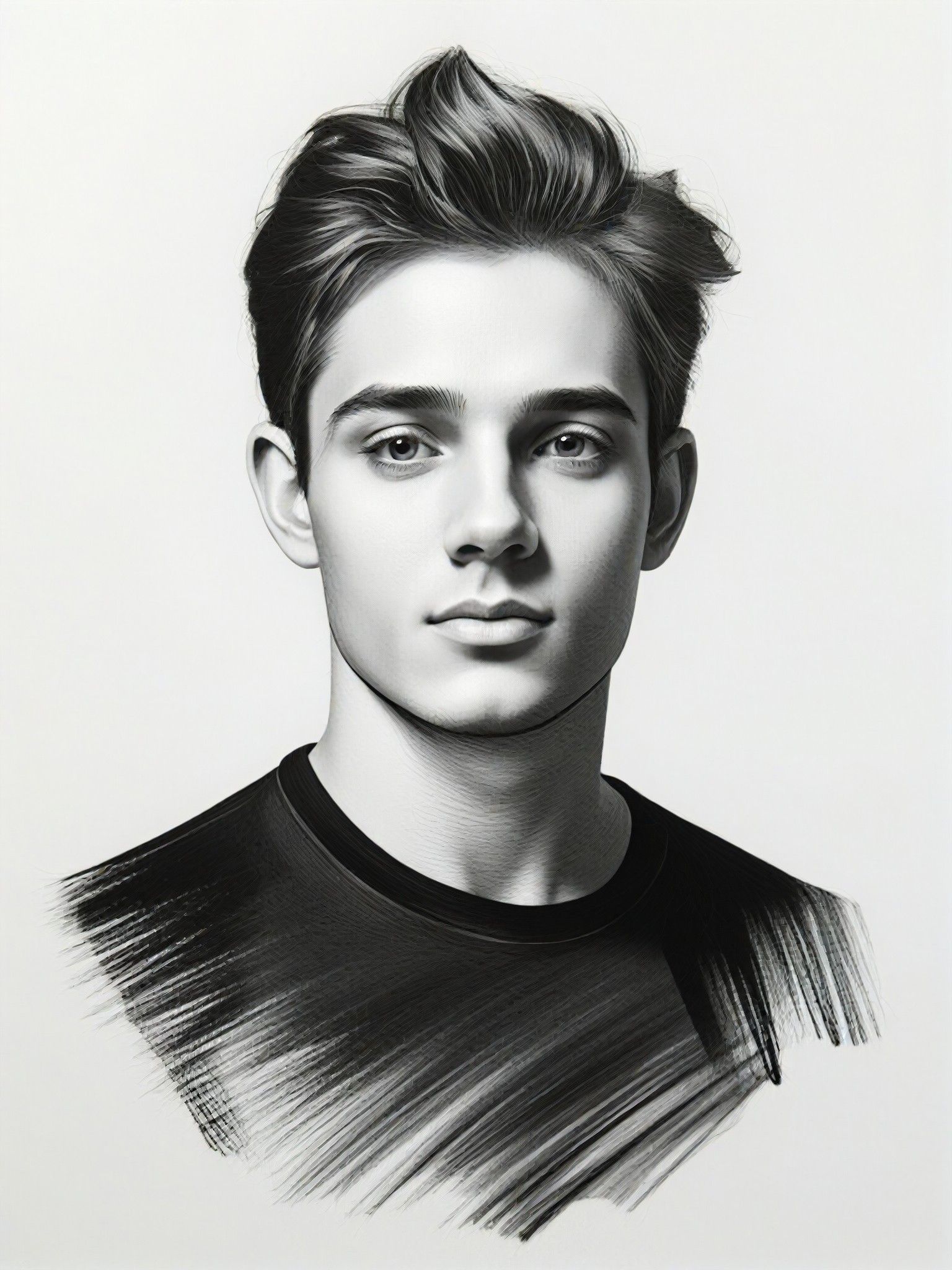 现代黑白肖像画