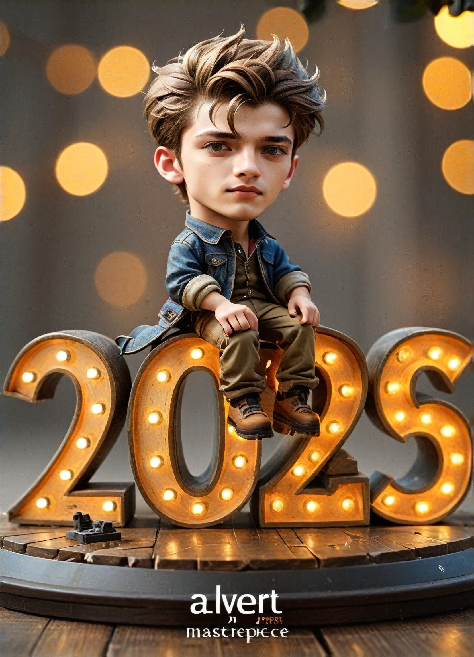 3D Cute Minions Happy New Year A1 art 3d-cute-minions-happy-new-year-a1-art