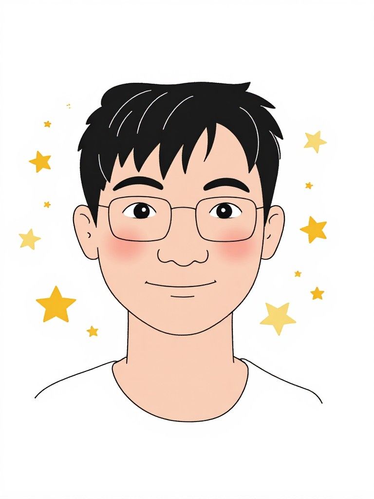 Simple line flat character