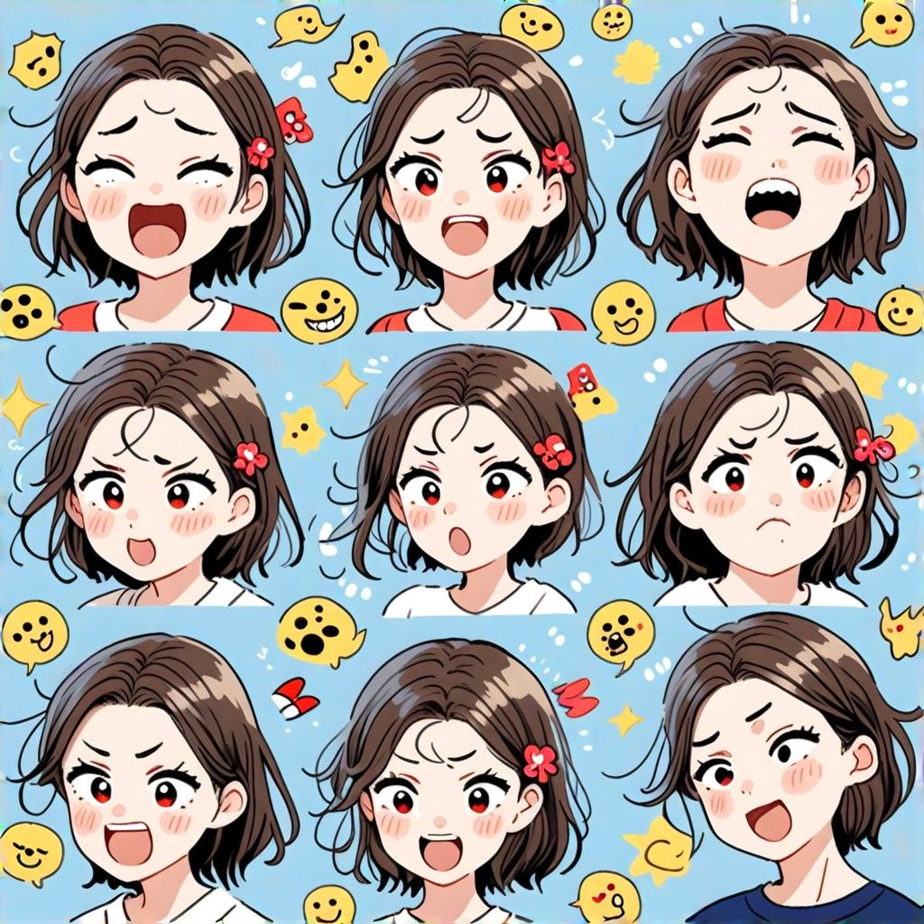 Cartoon Stickers, Cute Stickers, Chibi Avatar, Cute Doodle