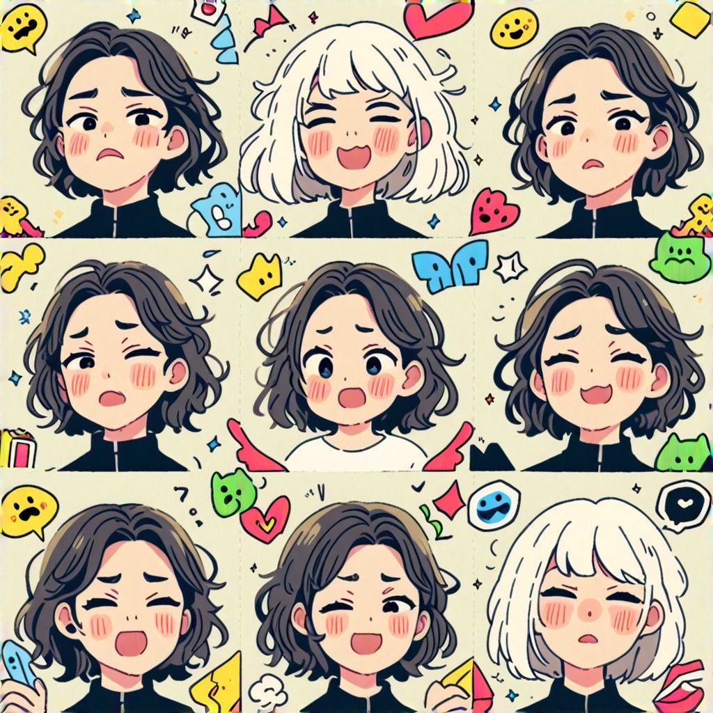Cartoon Stickers, Cute Stickers, Chibi Avatar, Cute Doodle