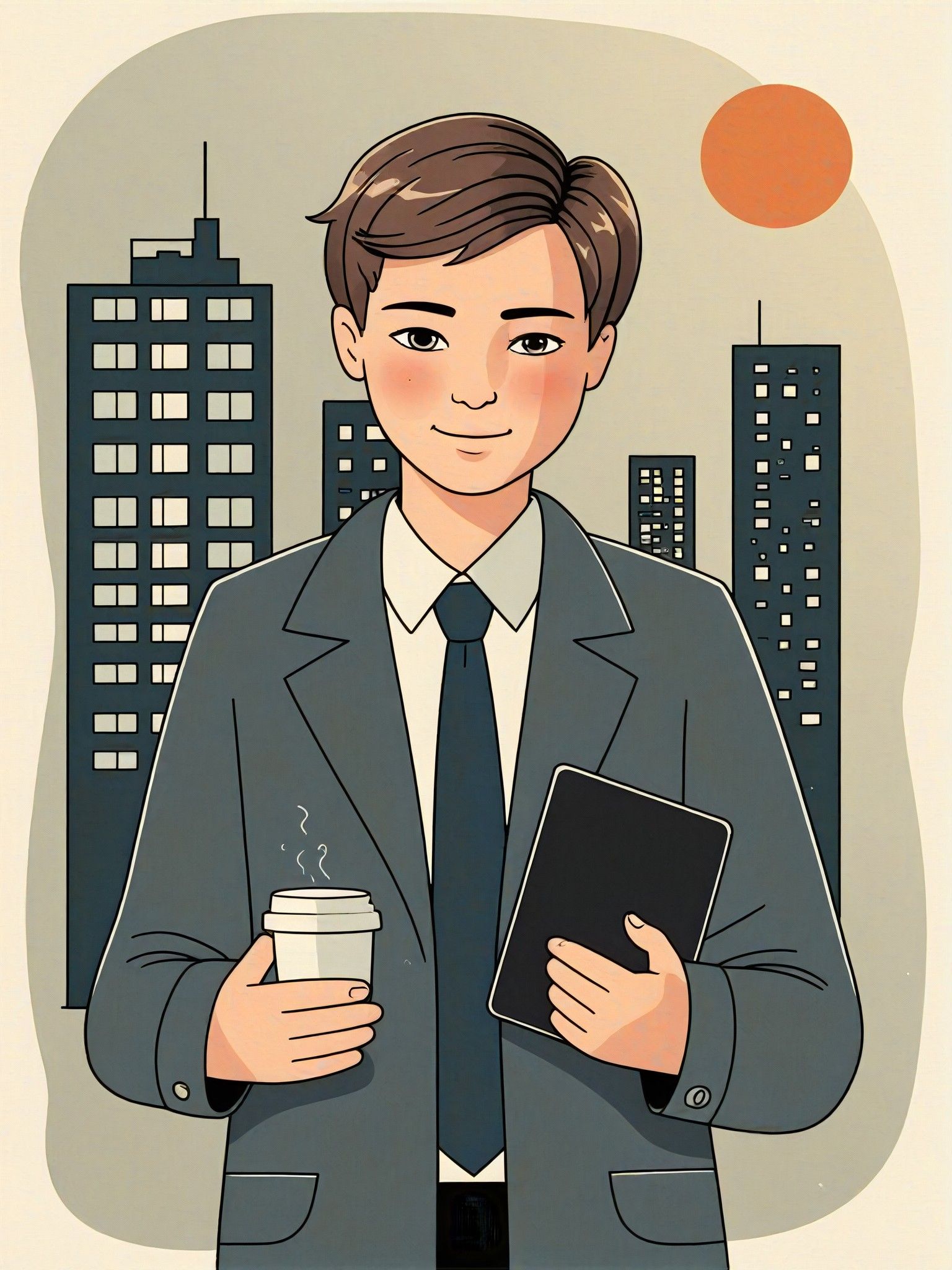 Dreamland, Storybook, Fashionista Style, Simple line flat character, Line Art Manga, Story illustration