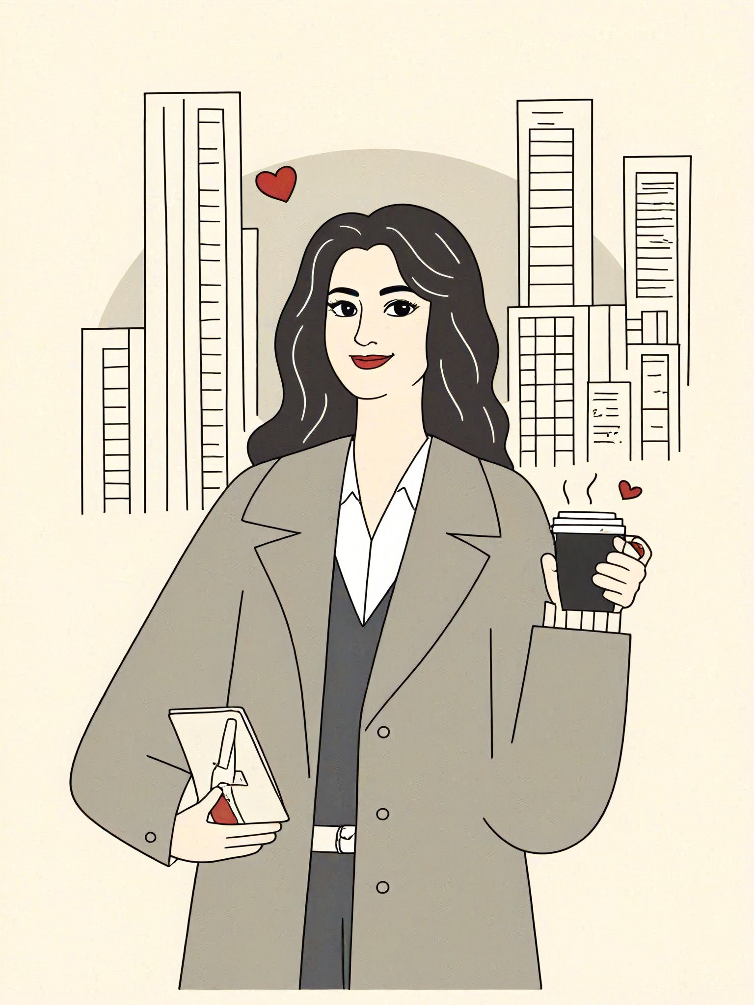 Dreamland, Storybook, Fashionista Style, Simple line flat character, Line Art Manga, Story illustration