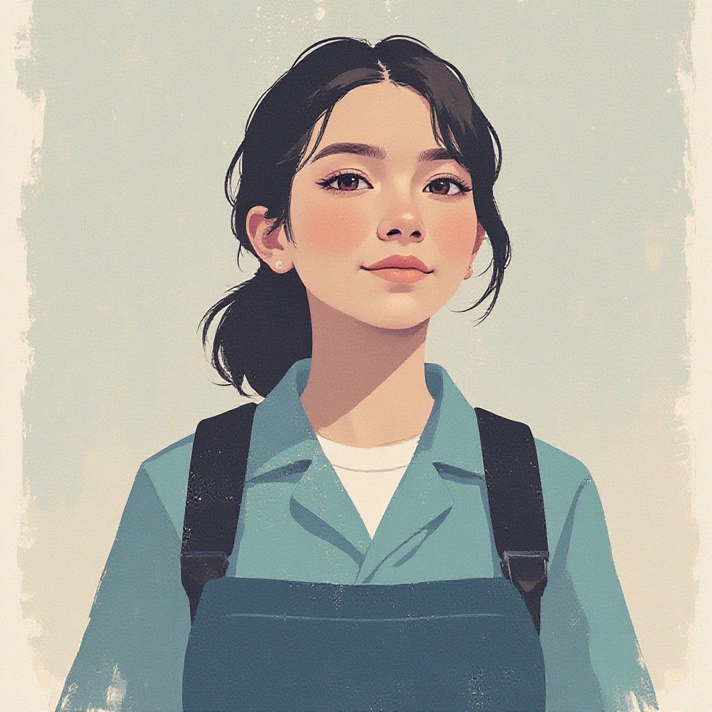 Minimalist Flat Color Illustration