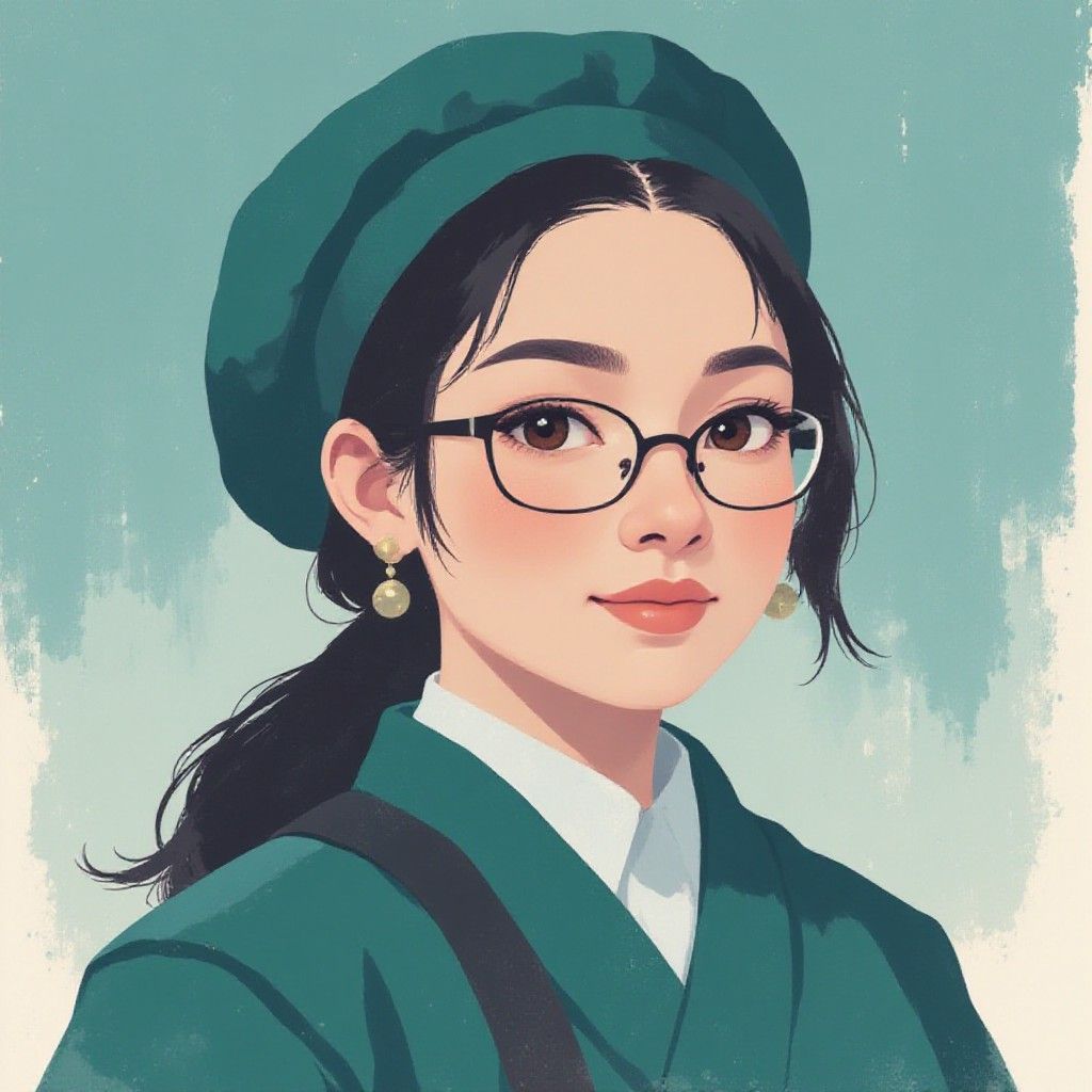 Minimalist Flat Color Illustration