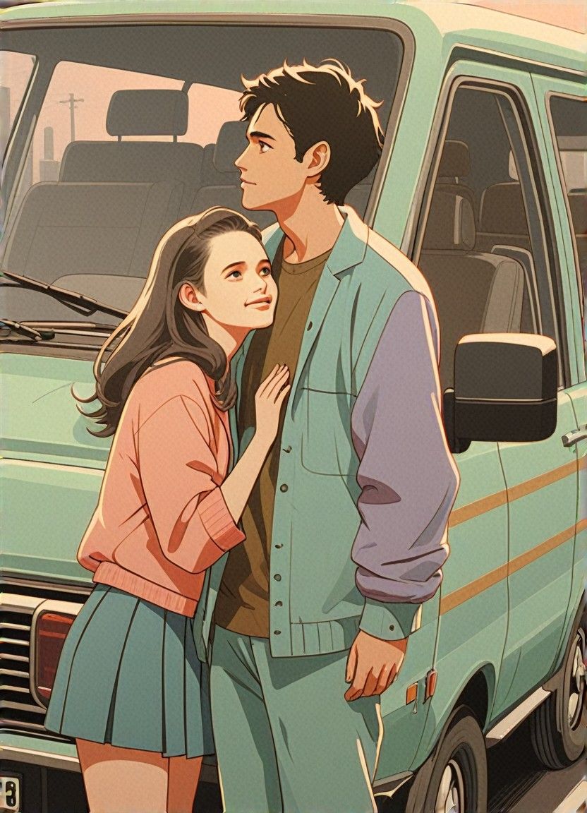90's Retro Comics, Artium, Canvas Coven, Oil Canvas, Autumn style, Cool Comics, Soft color cute illustration