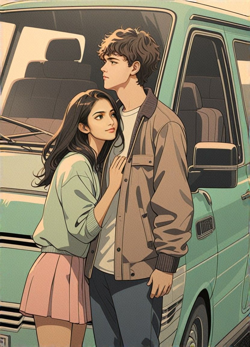 90's Retro Comics, Artium, Canvas Coven, Oil Canvas, Autumn style, Cool Comics, Soft color cute illustration