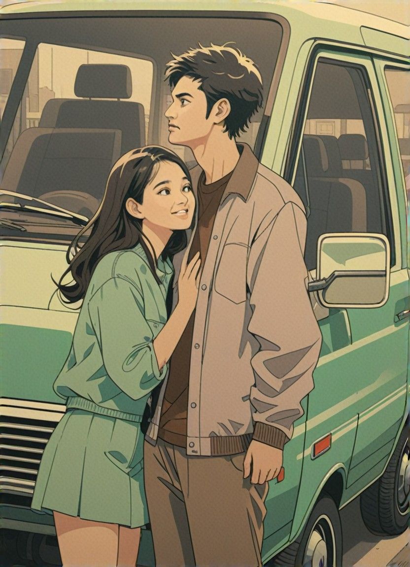 90's Retro Comics, Artium, Canvas Coven, Oil Canvas, Autumn style, Cool Comics, Soft color cute illustration