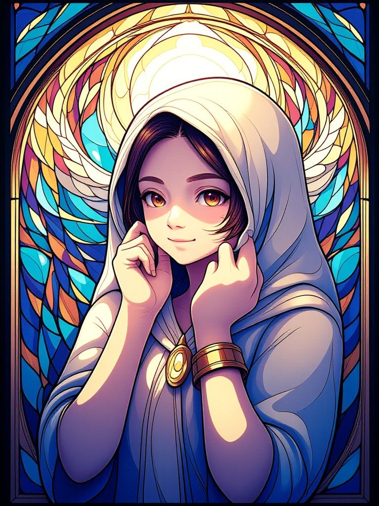 Anime Stained Glass Style