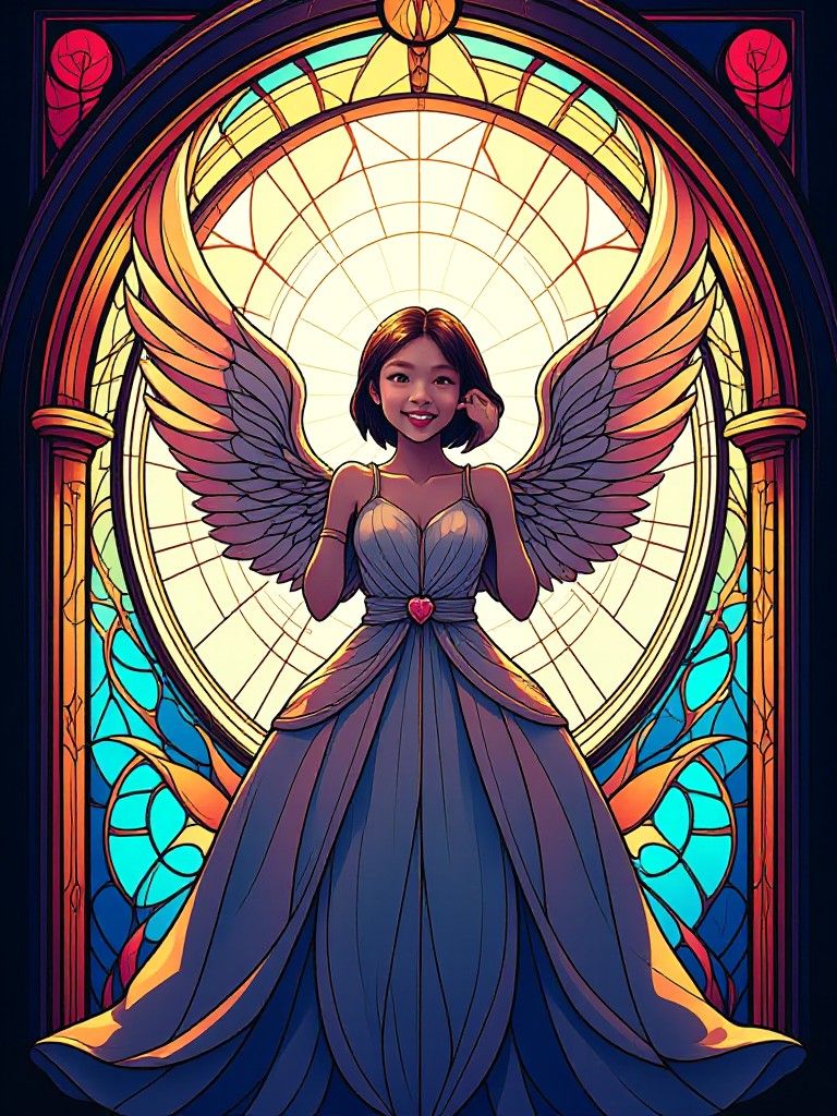 Anime Stained Glass Style