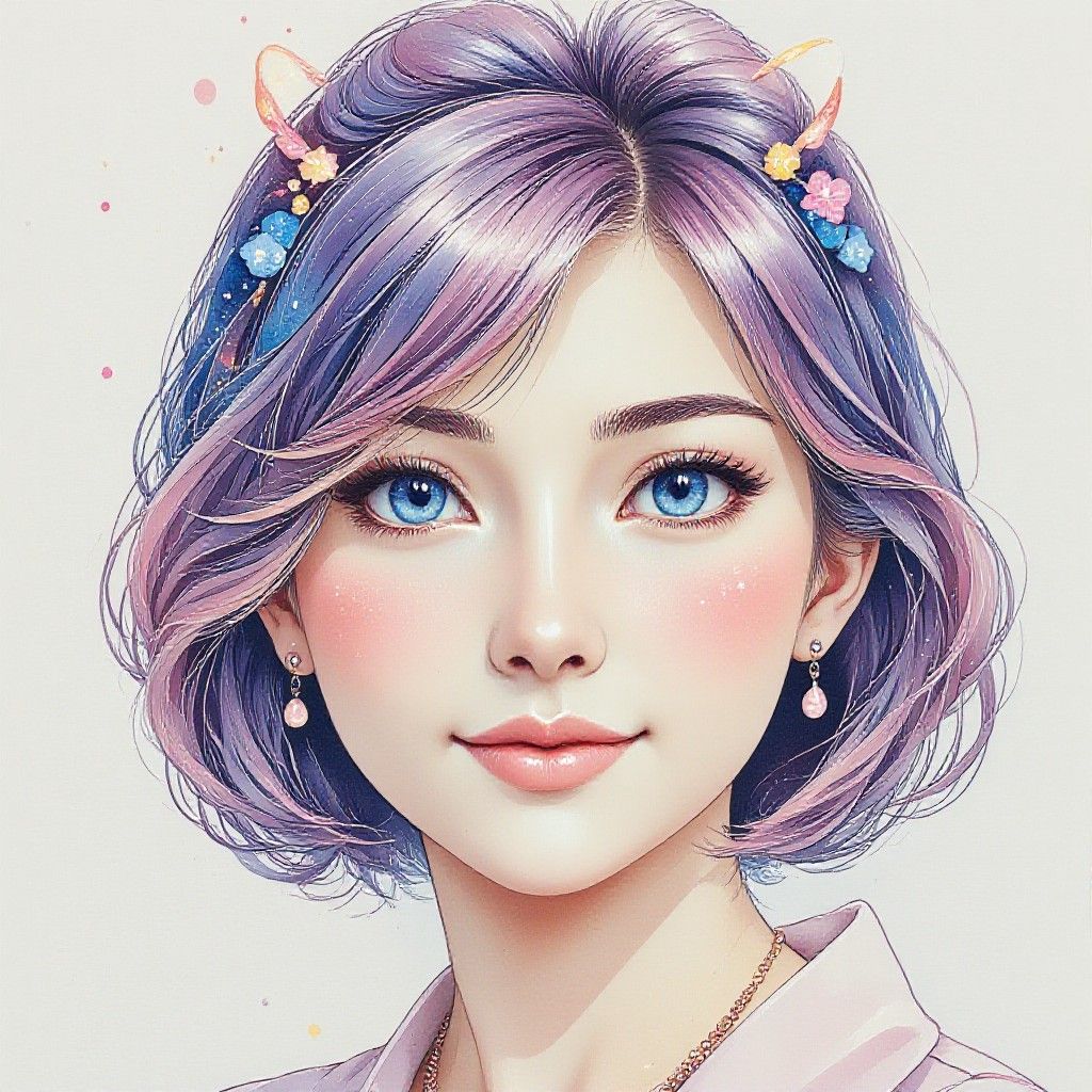 Cute Niji Anime, Pinkie Watercolor