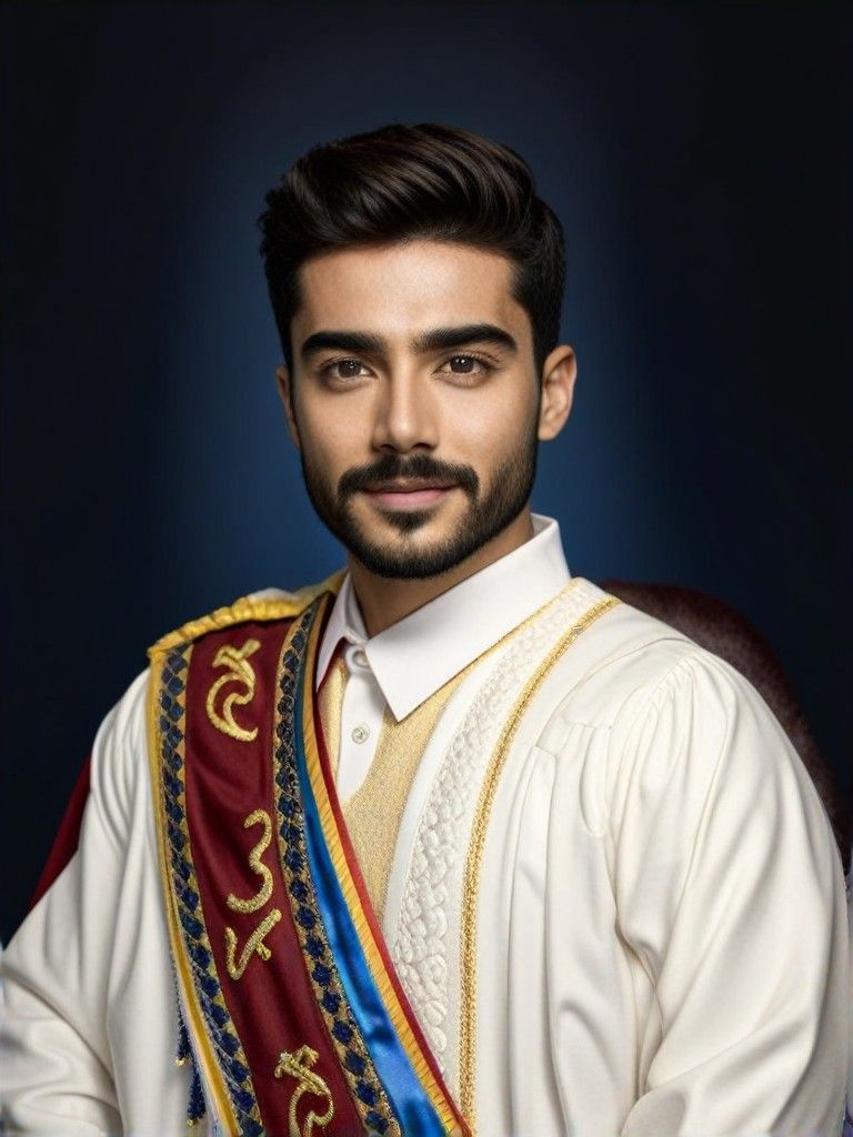 金色装饰与深蓝色背景的结合