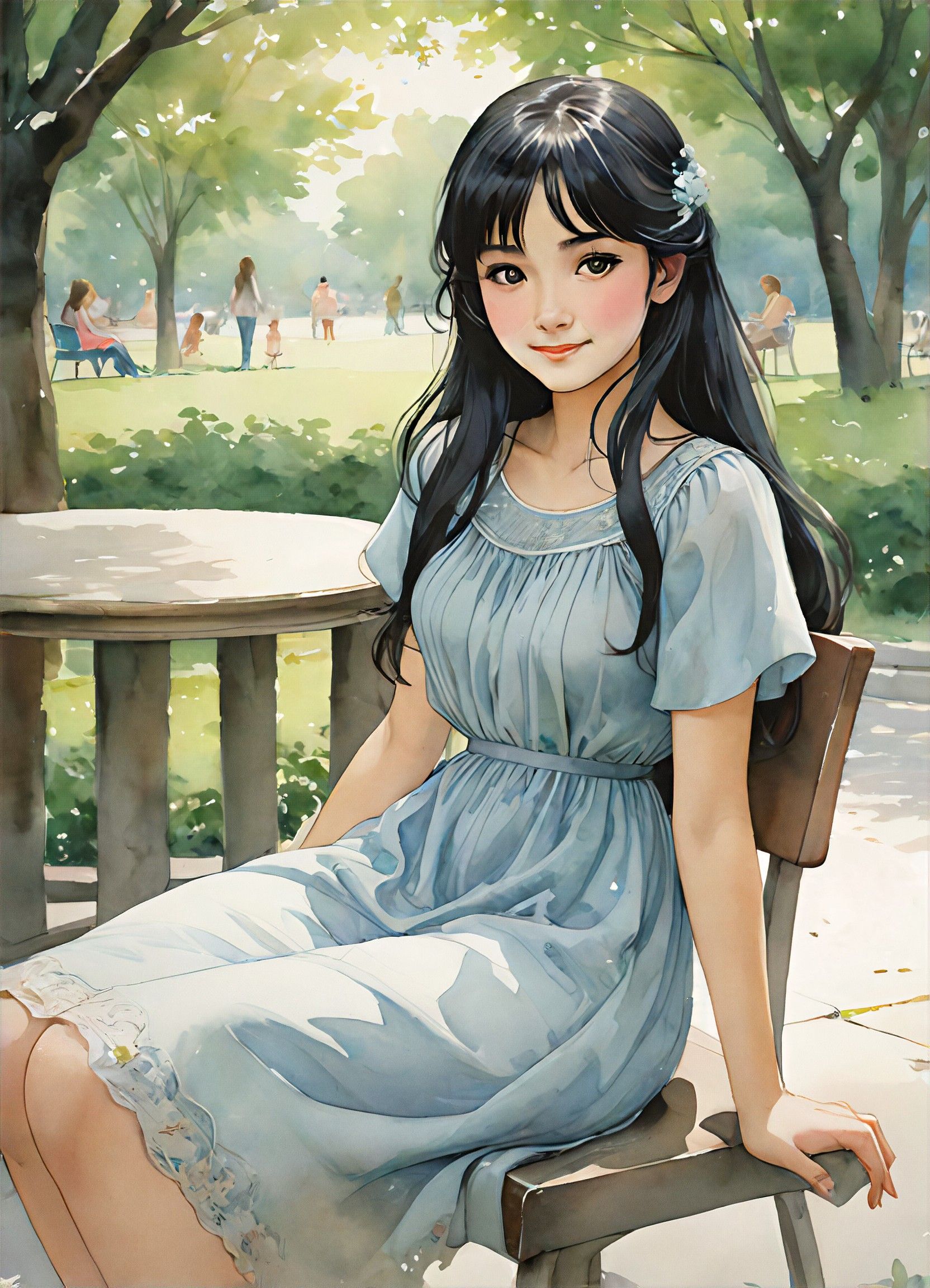 watercolor style