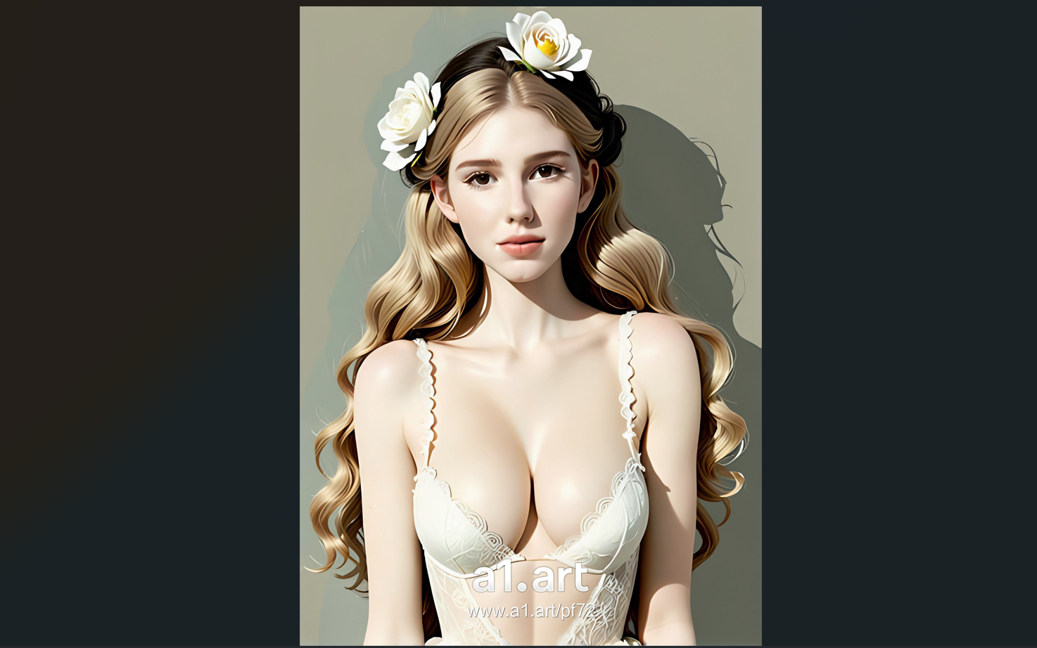 A sexy blonde woman generated by a1.art