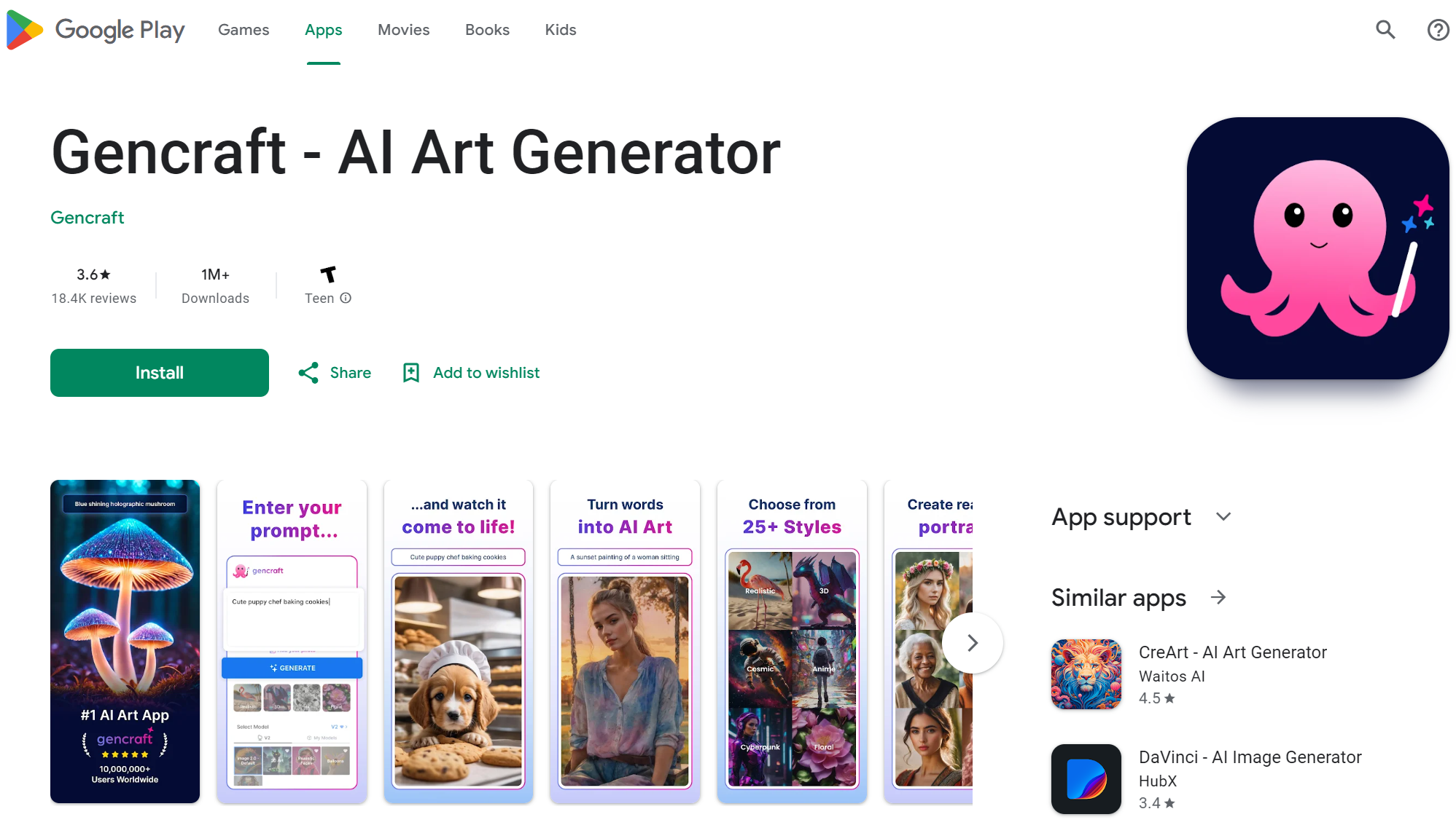 gencraft app on google play