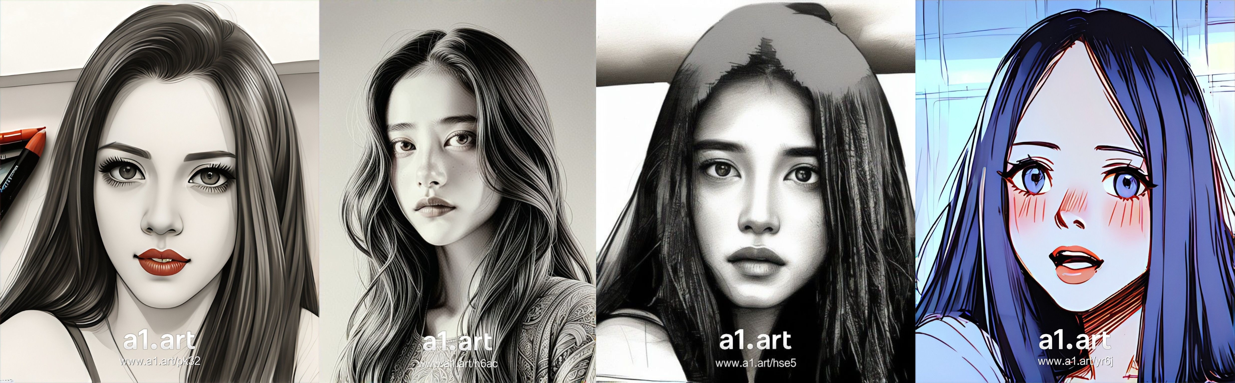 ai sketch images generated by a1.art