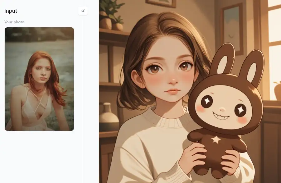 filter from a1.art which is called labubu cartoon avatar