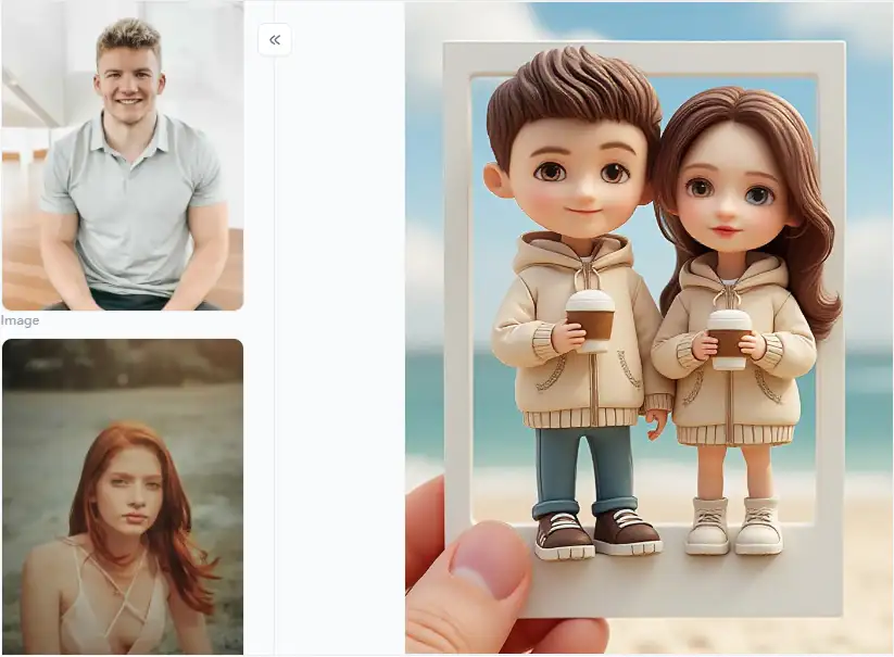 filter from a1.art which is called 3d polaroid milk tea couple