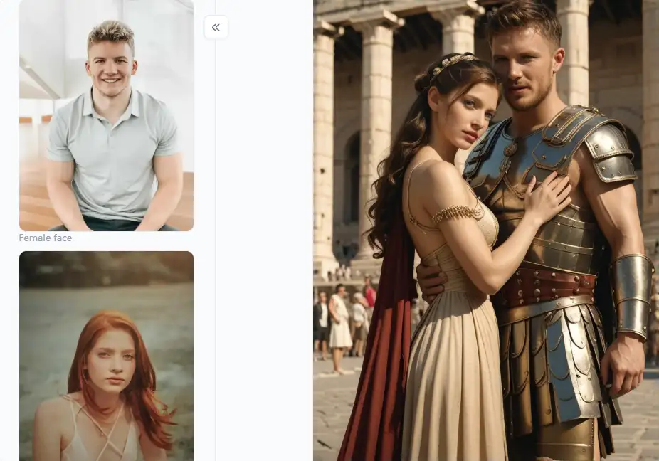 app from a1.art which is calledromantic couple in italian roman style