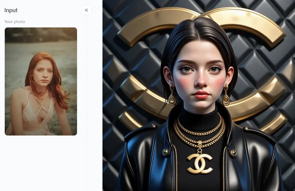 filter from a1.art which is called chanel 3d avatar