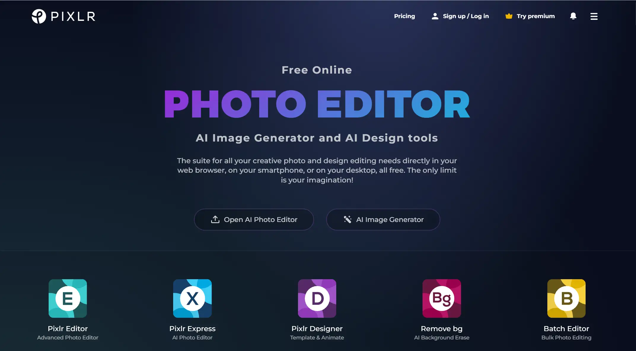 pixlr website showcasing free photo editor pixlr website showcasing free photo editor