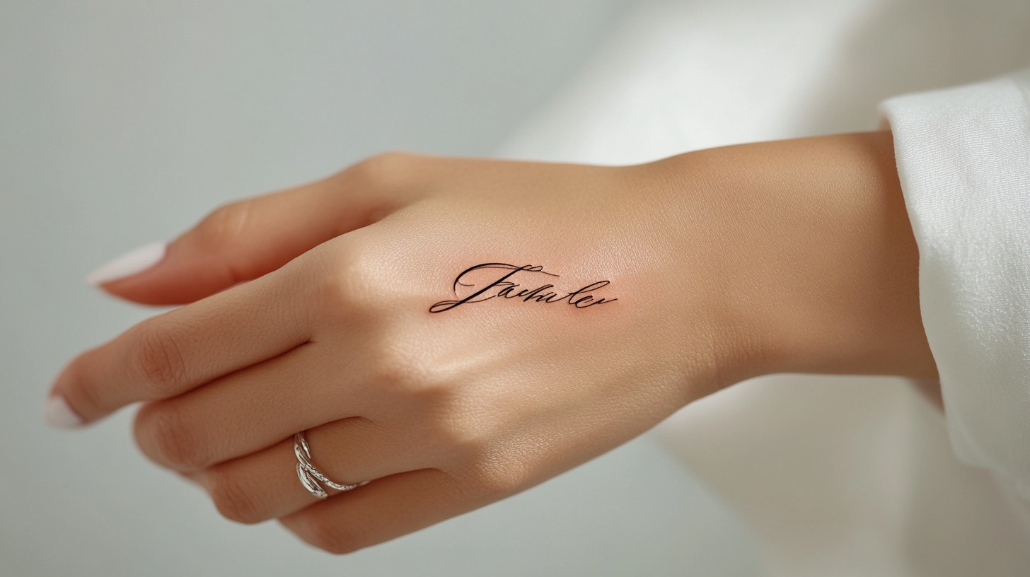 elegant cursive tattoo