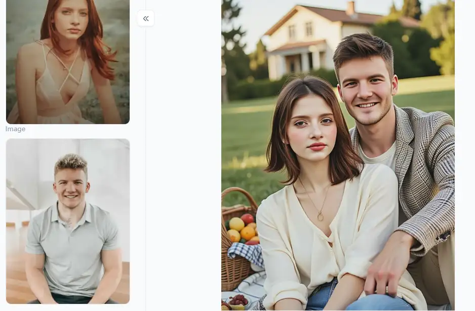 app from a1.art which is called couple picnic portrait