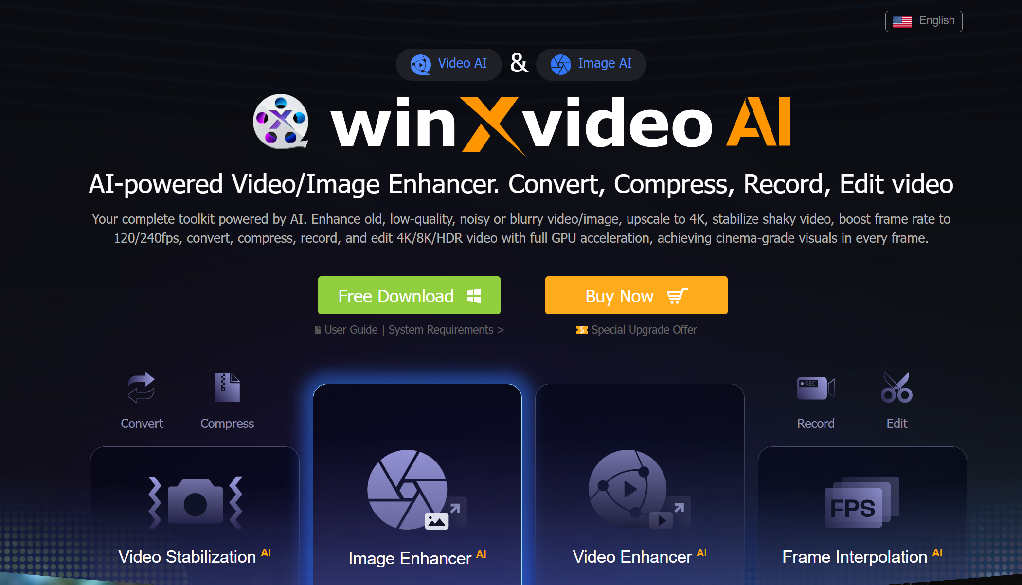 Winx potenciador de video con IA