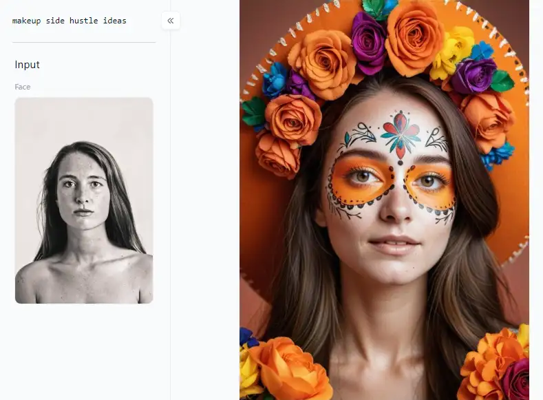 app from a1.art which is called the colorful makeup of a skull