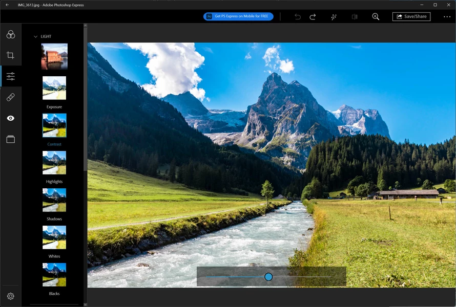 Mountain range with a river flowing through the landscape