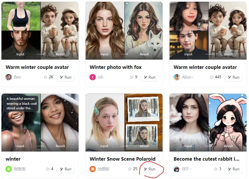 Winter Snow Scene Polaroid