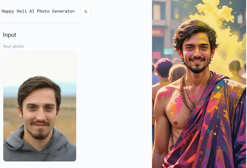app from a1.art which is called happy holi boy cartoon
