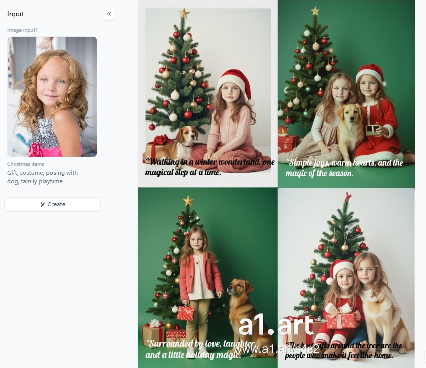 「子供たちのクリスマスの写真」と呼ばれているa1.artのアプリ