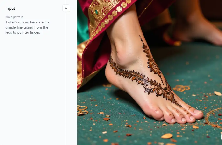 filter from a1.art which is called mehndi foot
