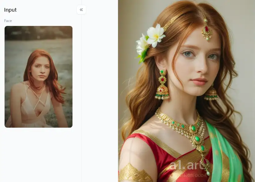 filter from a1.art which is called india makeup photo