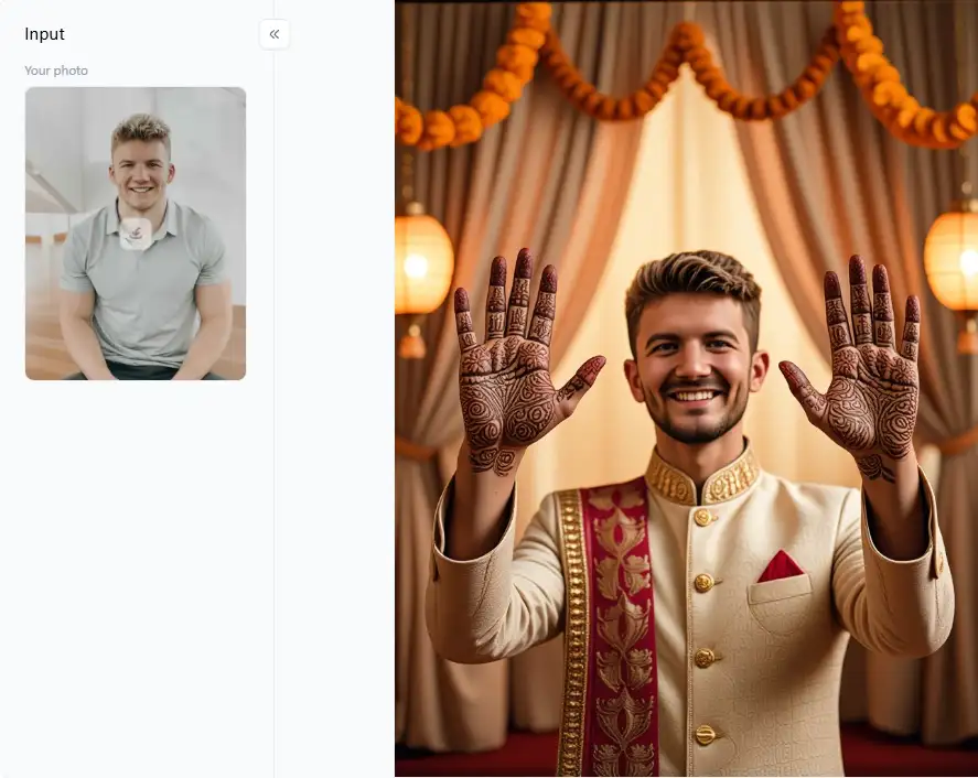 filter from a1.art which is called the grooms mehndi