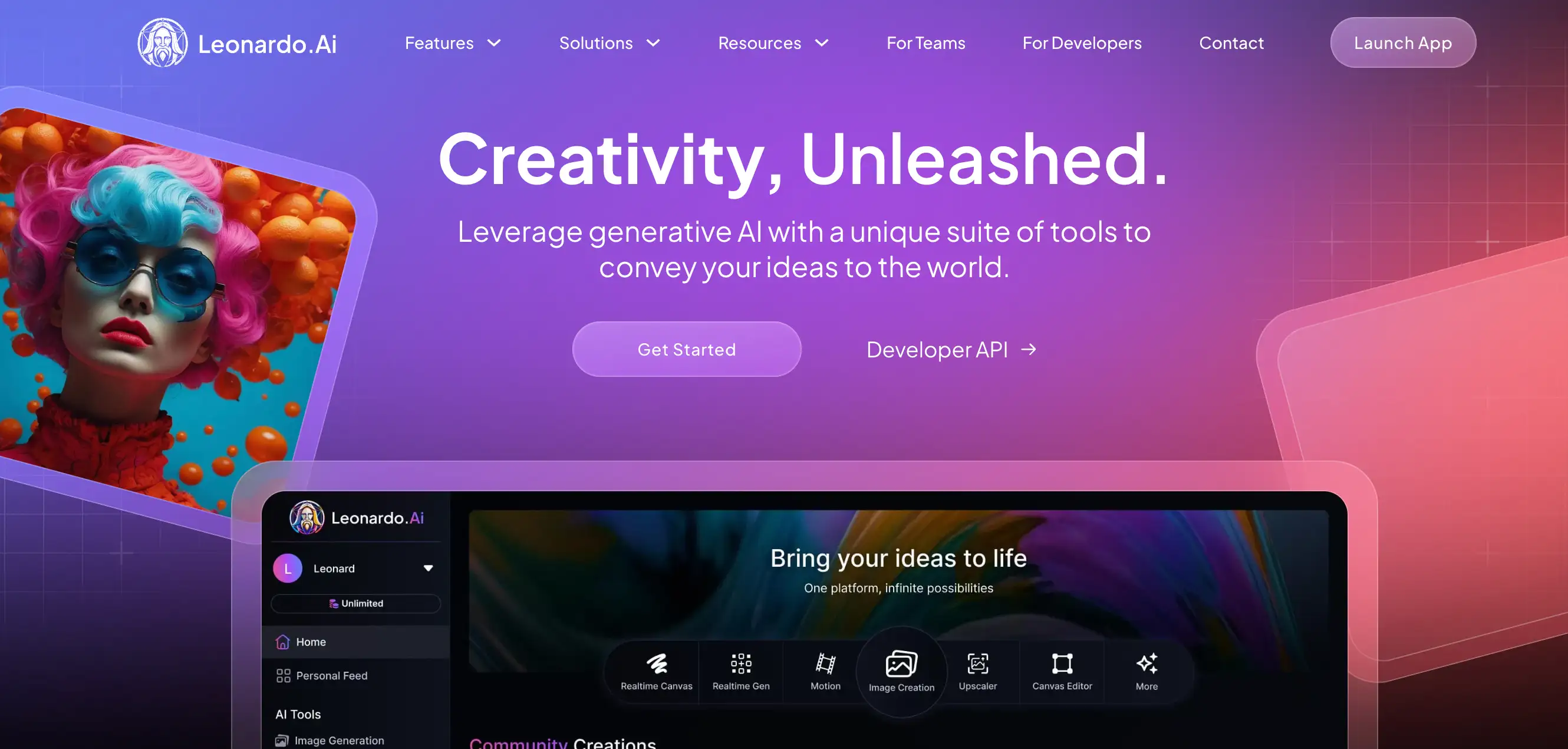 Click Start to generate an image of Leonardo AI! Click Start to generate an image of Leonardo AI!