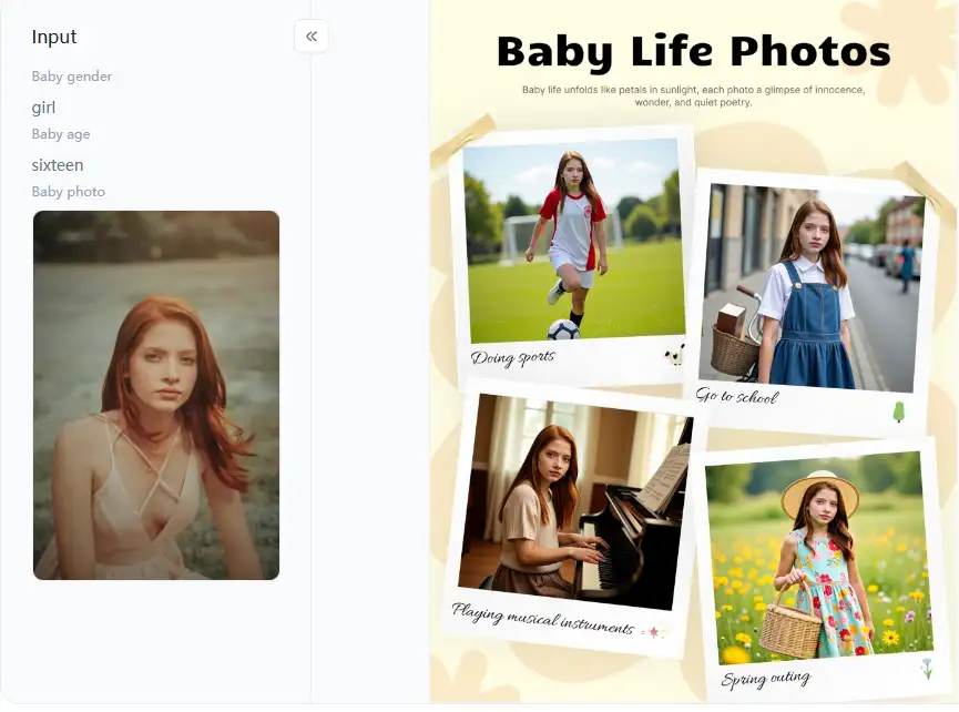 filter from a1.art which is called baby life photos