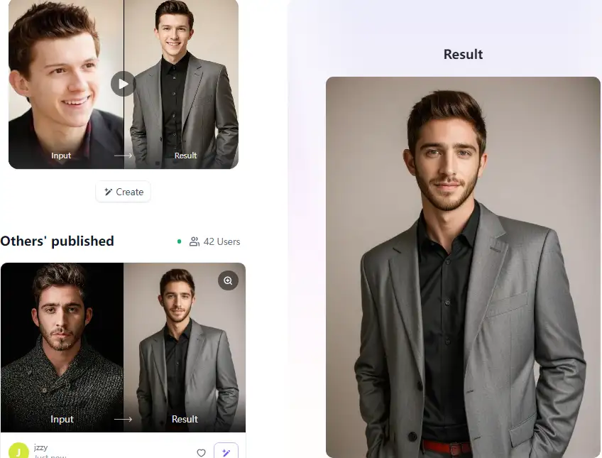 app from a1.art which is called male professional photo