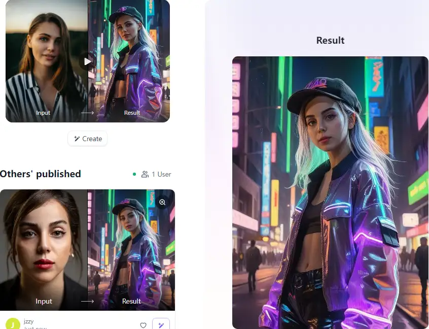 app from a1.art which is called fashionable and trendy neon lights