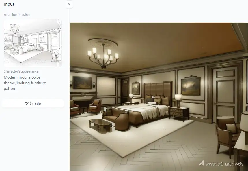 app from a1.art which is called interior design rendering