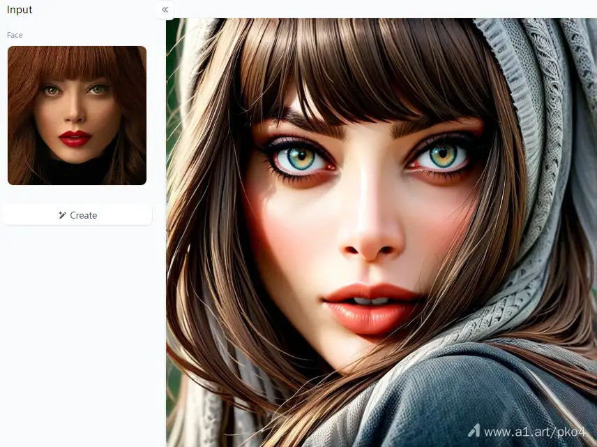 app from a1.art which is called realistic face photo