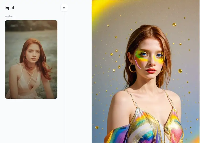 filter from a1.art which is called summer rainbow makeup