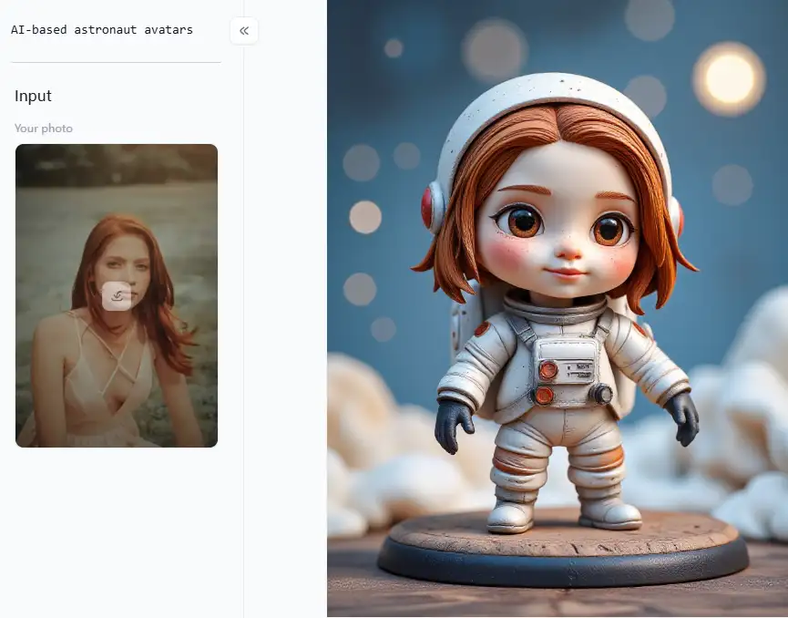 app from a1.art which is called cartoon astronaut