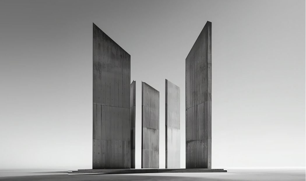 abstract architecture with minimalism style