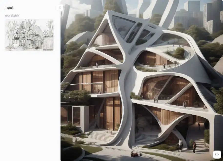 filter from a1.art which is called simple sketch generation of buildings