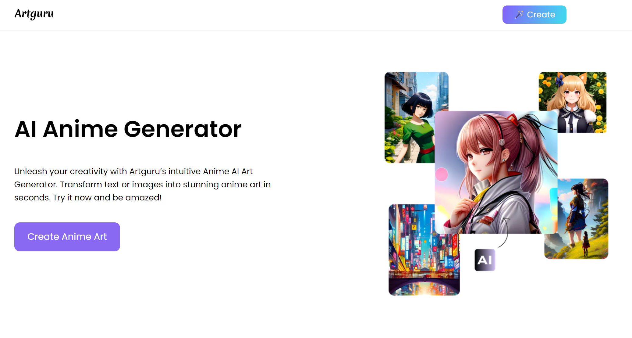 ai anime art generator in artguru